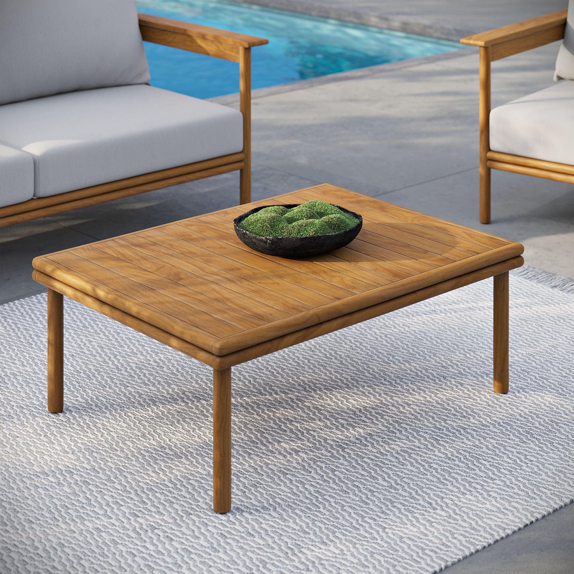 Wren Outdoor Patio Teak Wood Coffee Table by Modway FredCo
