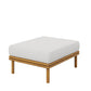 Wren Outdoor Patio Teak Wood Ottoman by Modway FredCo