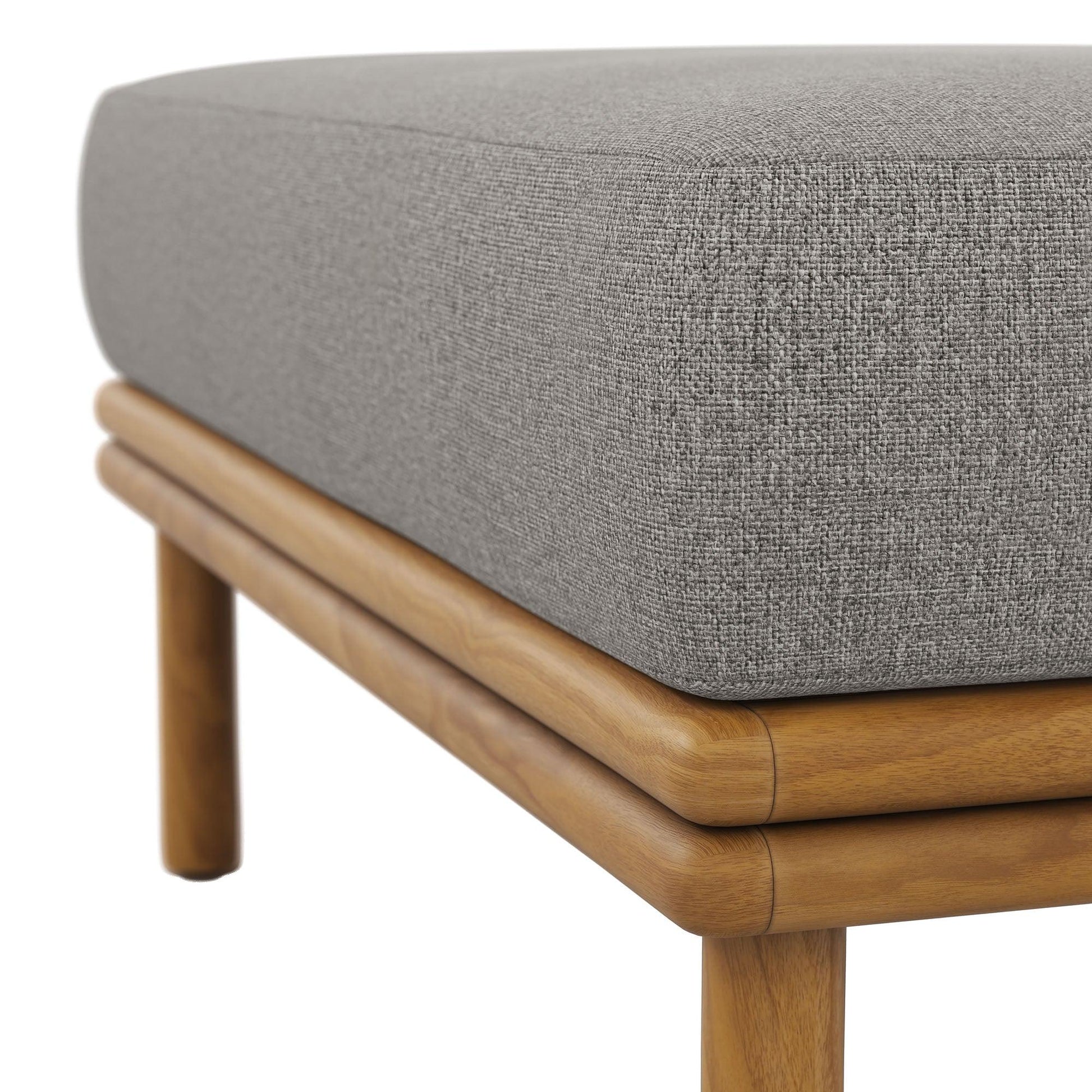 Wren Outdoor Patio Teak Wood Ottoman by Modway FredCo