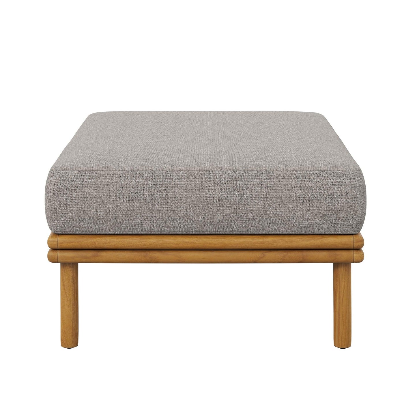 Wren Outdoor Patio Teak Wood Ottoman by Modway FredCo
