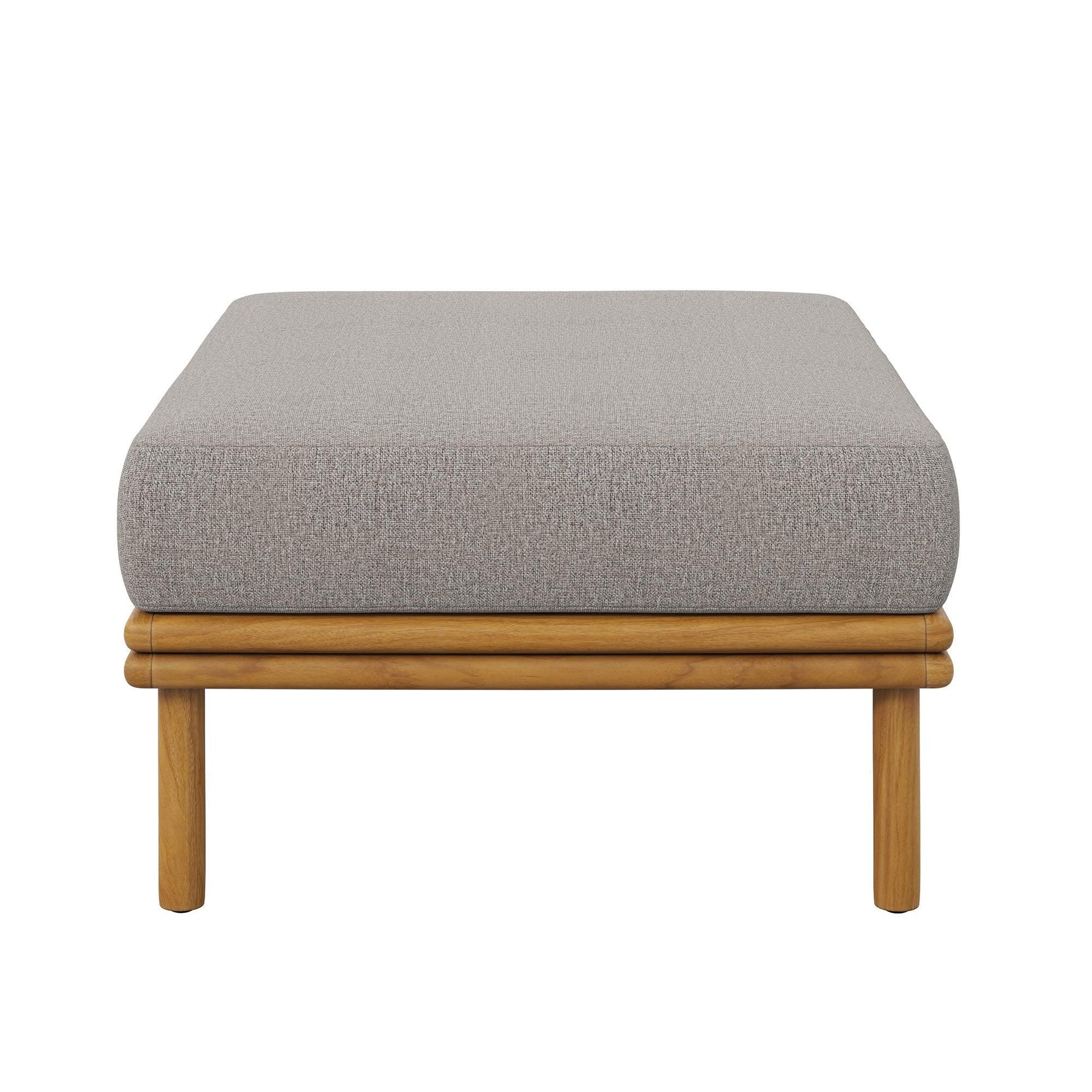 Wren Outdoor Patio Teak Wood Ottoman by Modway FredCo