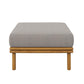 Wren Outdoor Patio Teak Wood Ottoman by Modway FredCo