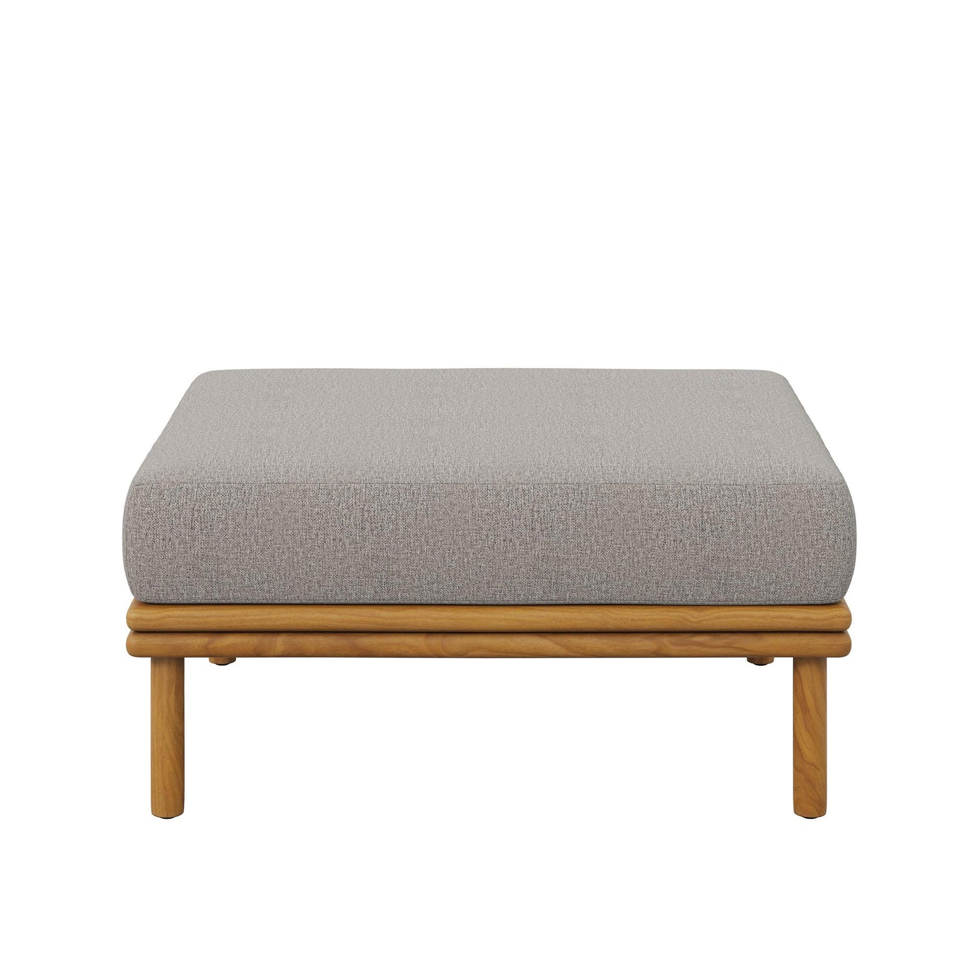 Wren Outdoor Patio Teak Wood Ottoman by Modway FredCo