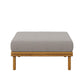 Wren Outdoor Patio Teak Wood Ottoman by Modway FredCo