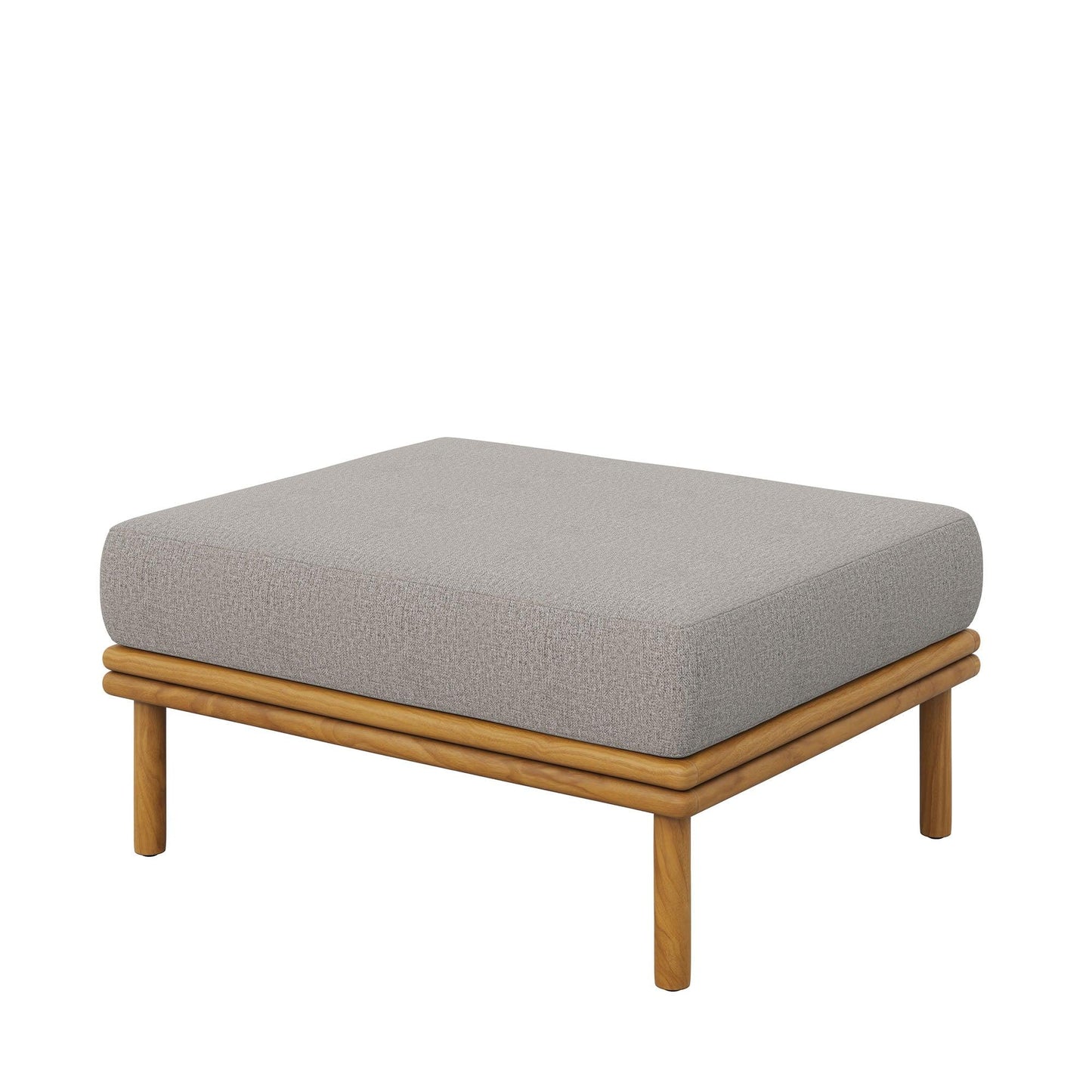 Wren Outdoor Patio Teak Wood Ottoman by Modway FredCo