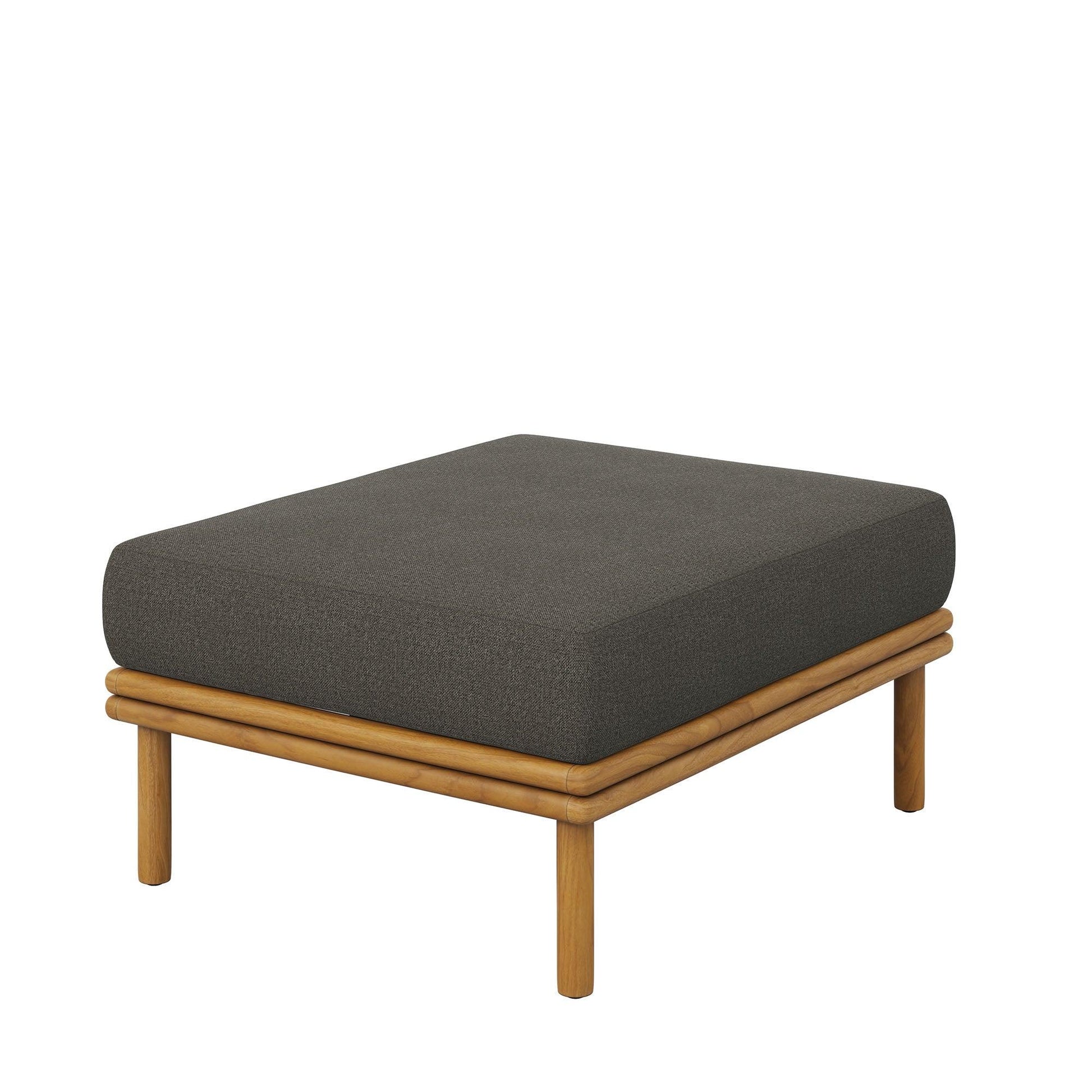 Wren Outdoor Patio Teak Wood Ottoman by Modway FredCo