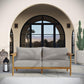 Wren Outdoor Patio Teak Wood Sofa by Modway FredCo