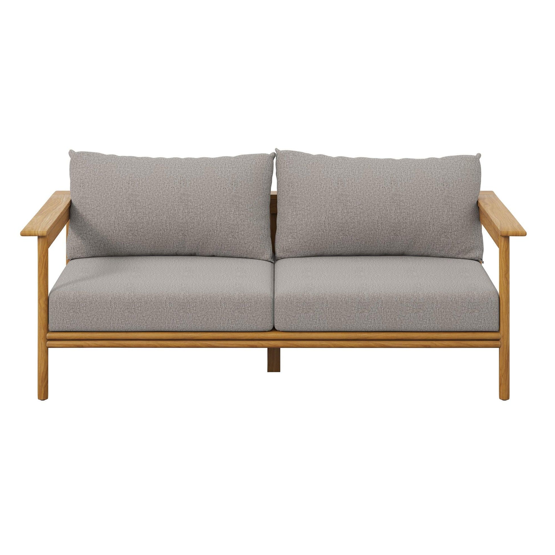 Wren Outdoor Patio Teak Wood Sofa by Modway FredCo