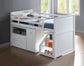 Wyatt White Finish Twin Loft Bed Set FredCo