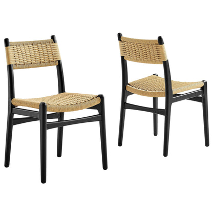 Wynn Rope and Wood Dining Side Chairs Set of 2 by Modway FredCo