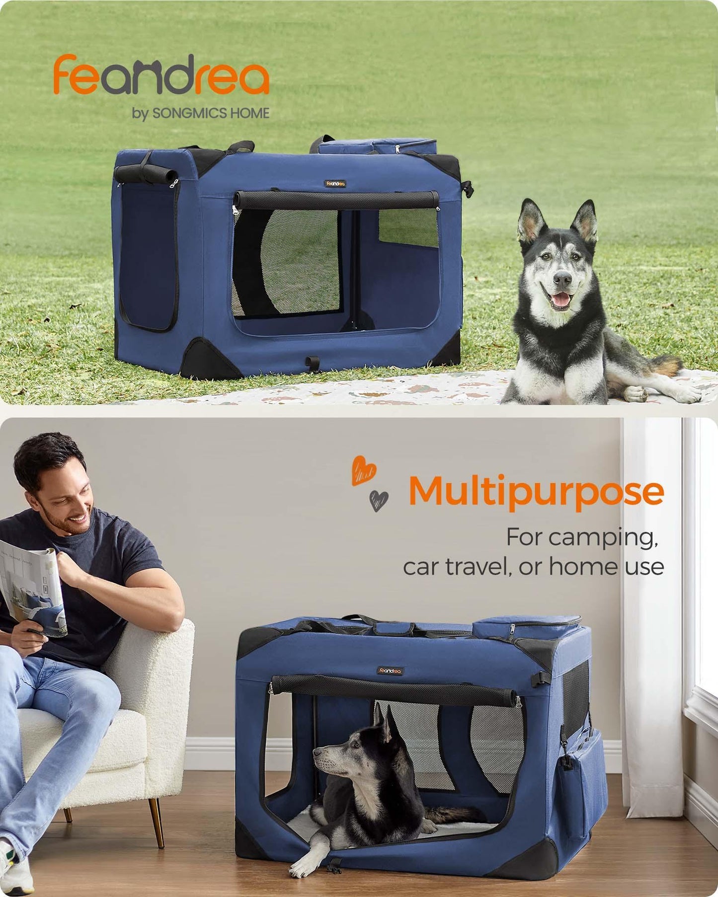 XXL Dog Crate Blue FredCo
