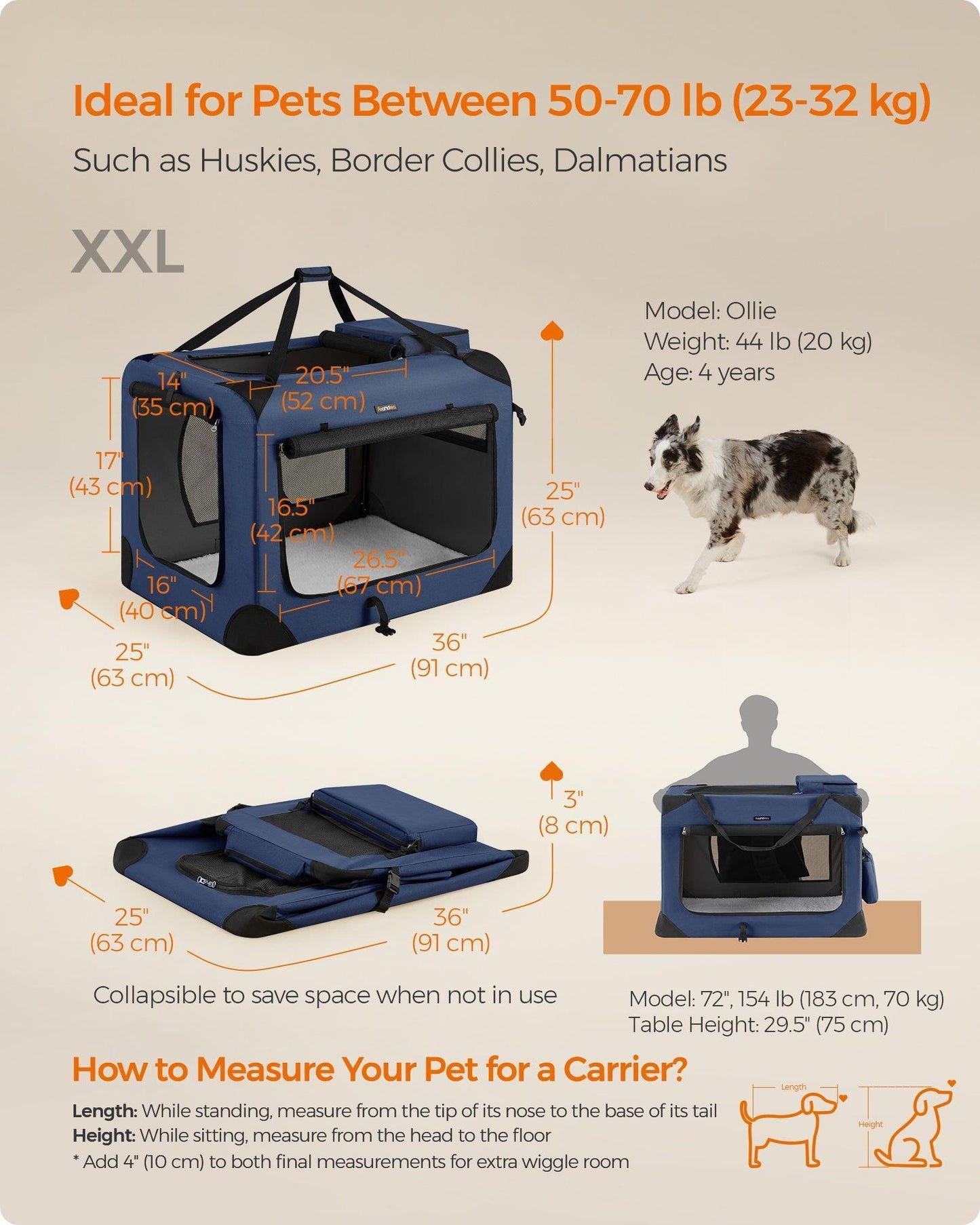 XXL Dog Crate Blue FredCo