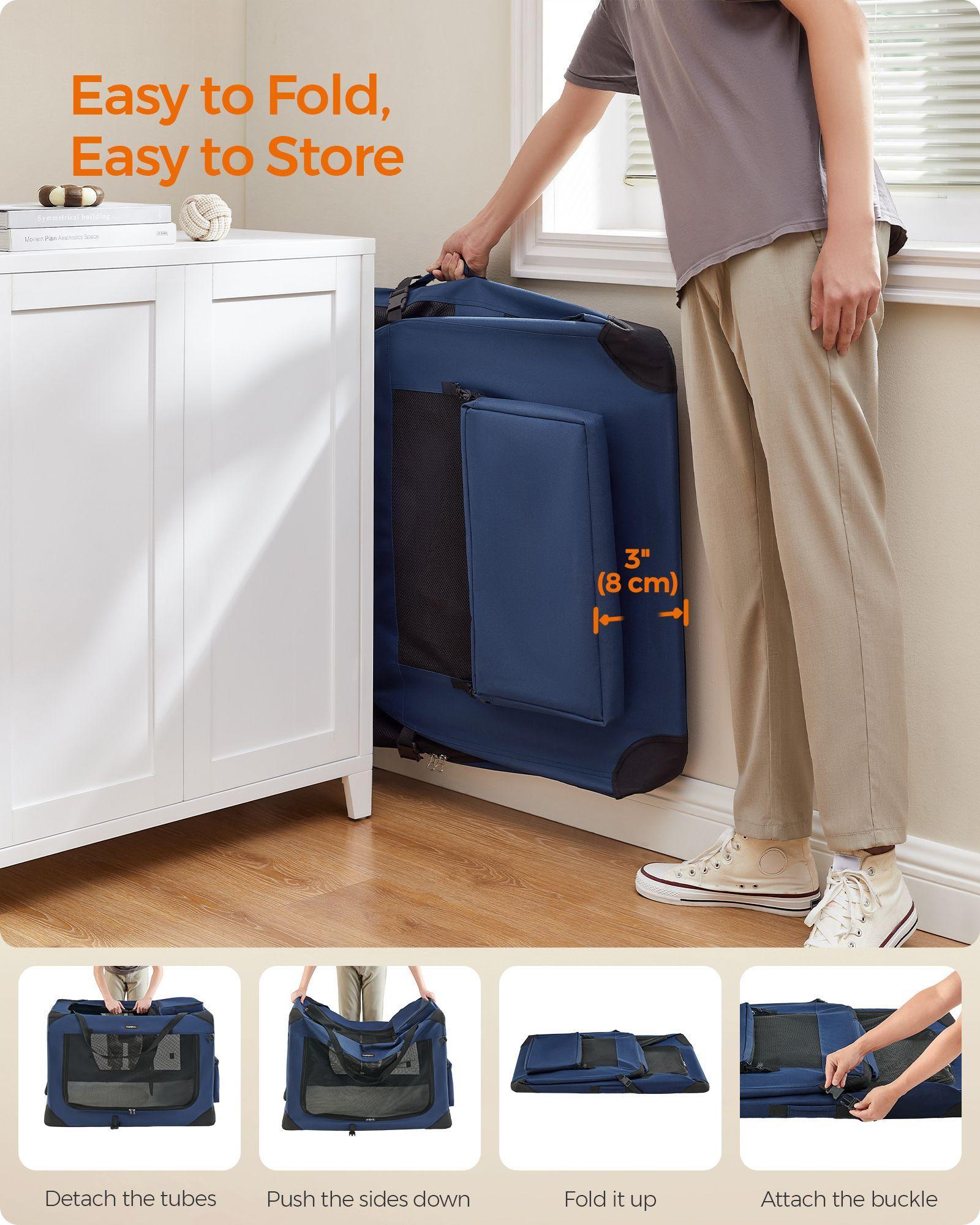 XXXL Collapsible Dog Crate Dark Blue FredCo