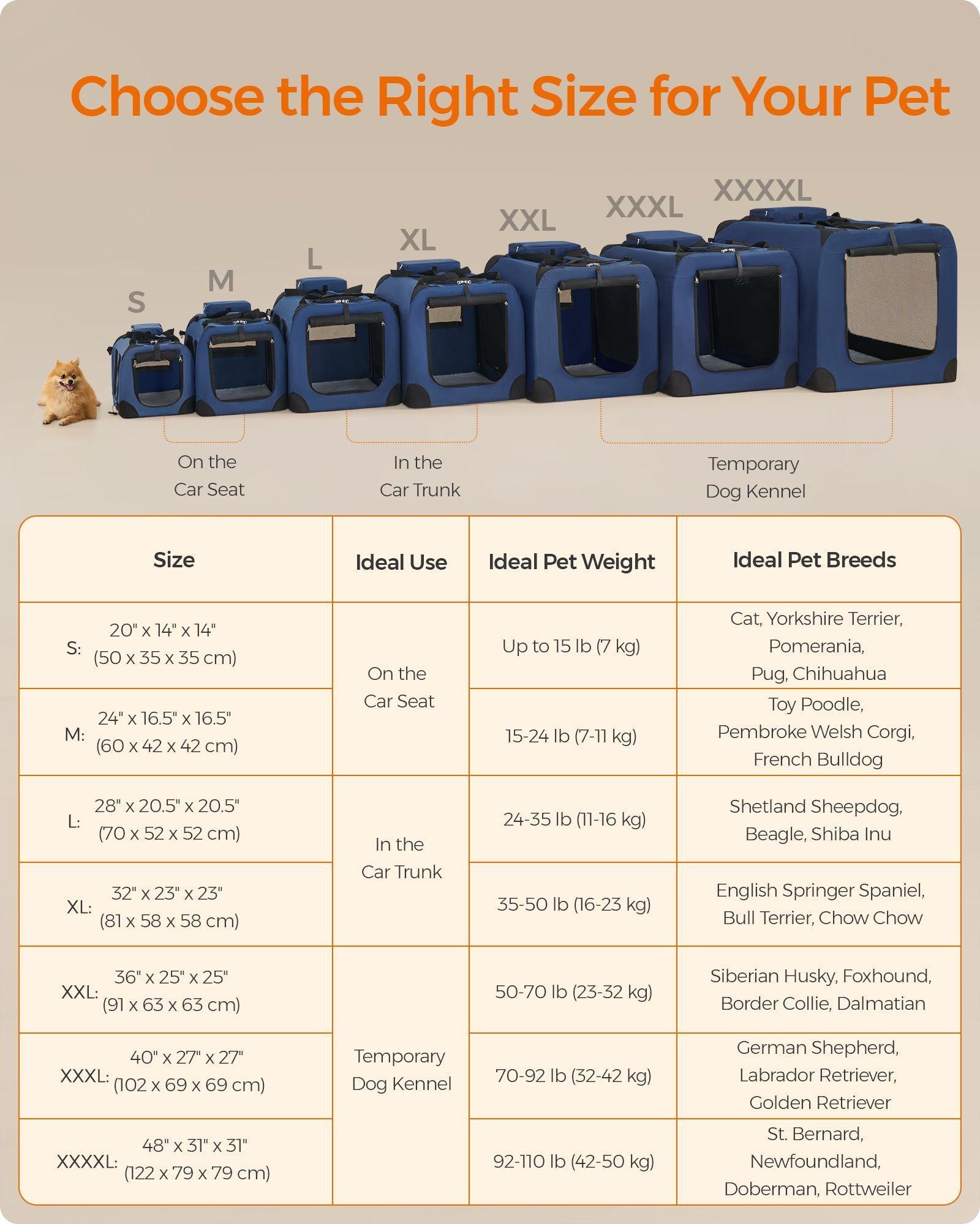 XXXL Collapsible Dog Crate Dark Blue FredCo