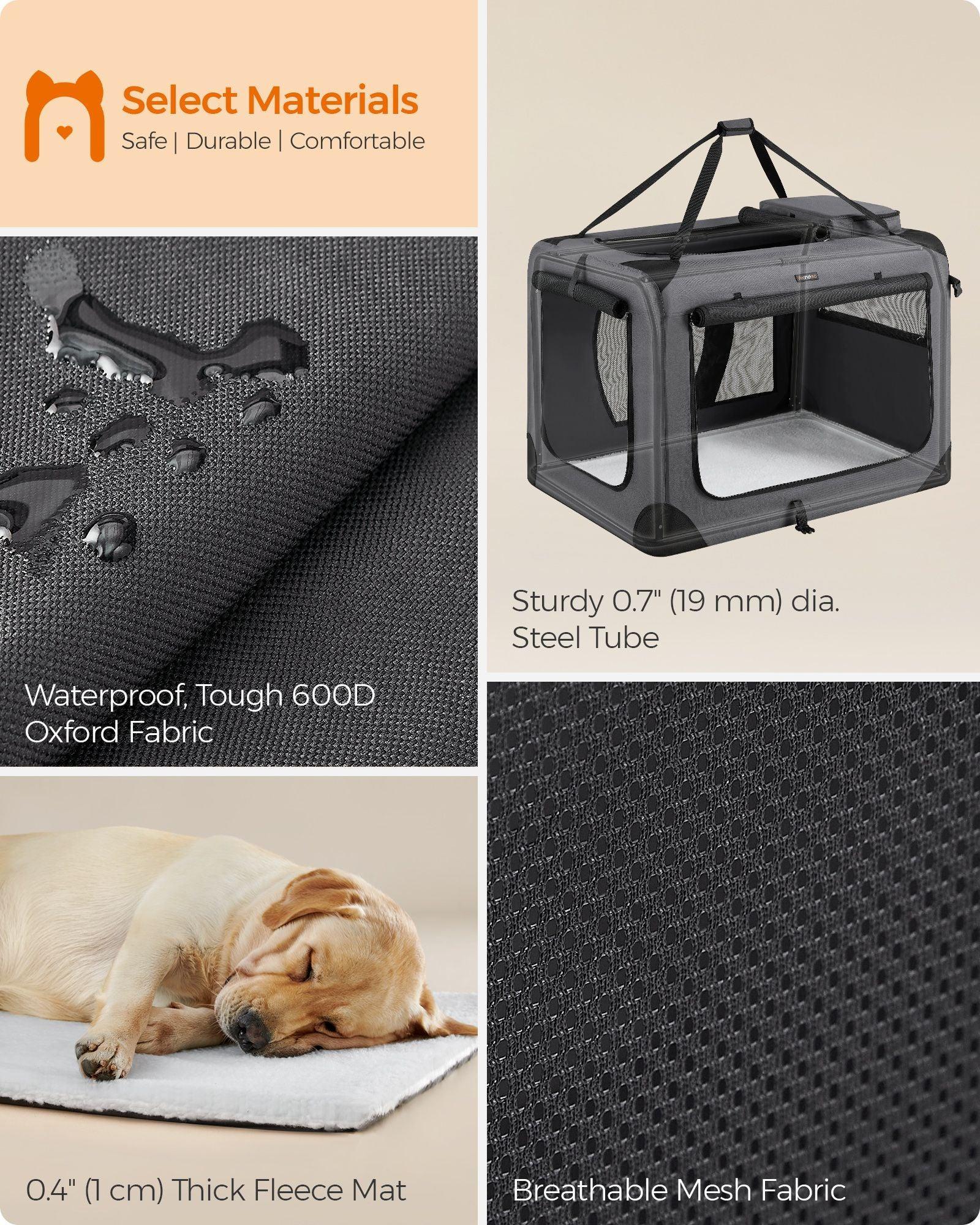 XXXL Collapsible Dog Crate Gray FredCo