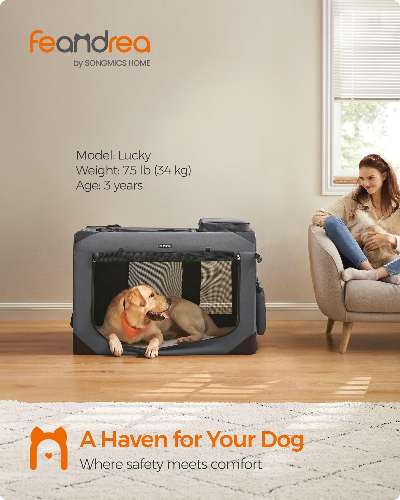 XXXL Collapsible Dog Crate Gray FredCo