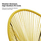 Yellow 3-Piece Outdoor Acapulco Chair FredCo