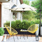 Yellow 3-Piece Outdoor Acapulco Chair FredCo
