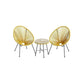 Yellow 3-Piece Outdoor Acapulco Chair FredCo