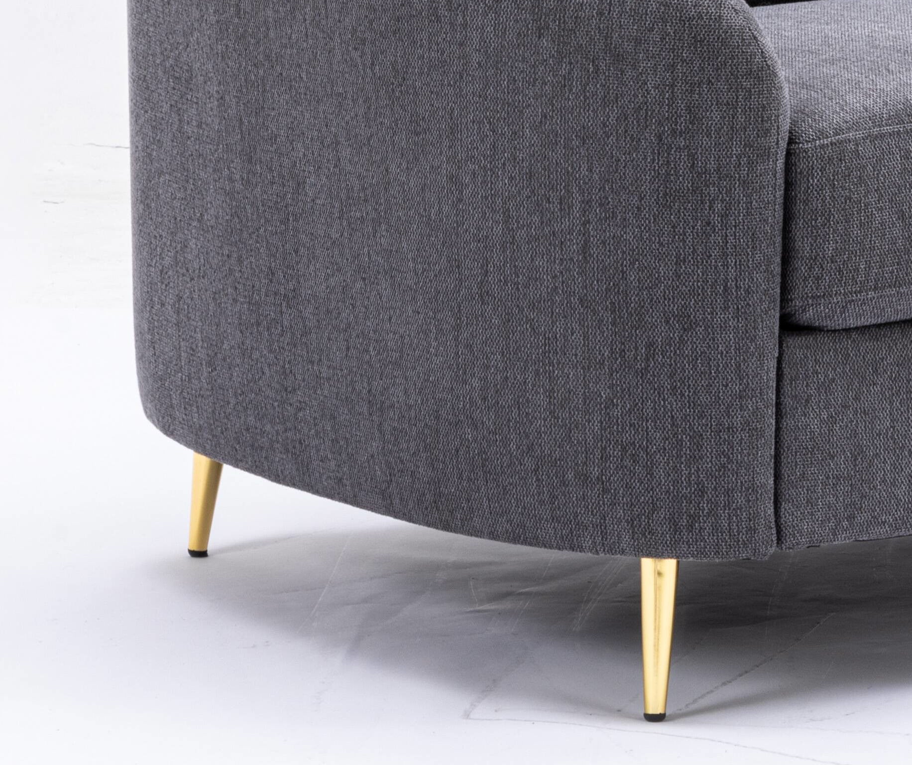 Yuina Gray Linen Sofa FredCo