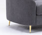 Yuina Gray Linen Sofa FredCo