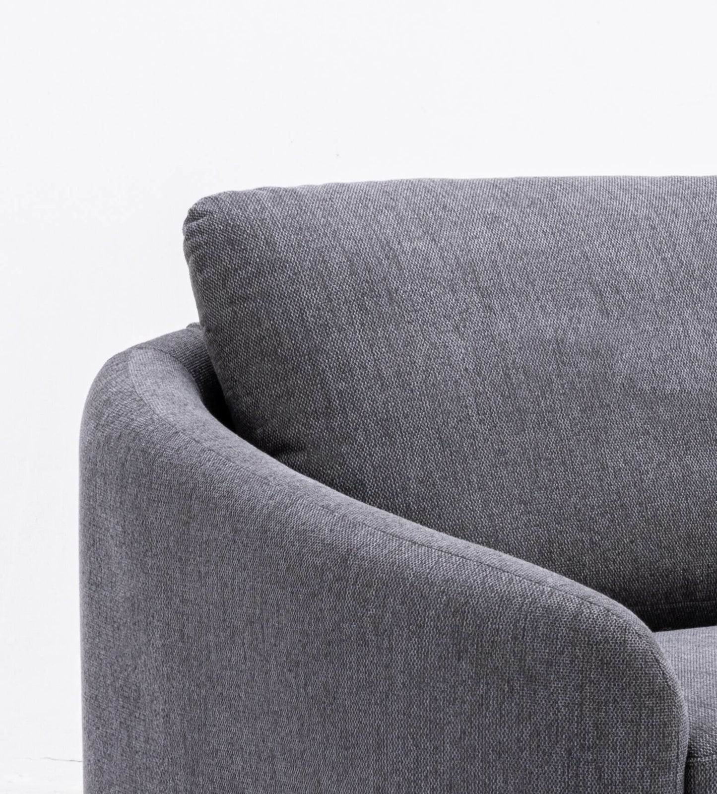 Yuina Gray Linen Sofa FredCo