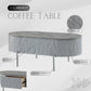 Yukino Gray High Gloss & Chrome Finish Coffee Table FredCo