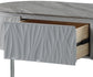 Yukino Gray High Gloss & Chrome Finish Coffee Table FredCo
