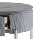 Yukino Gray High Gloss & Chrome Finish End Table FredCo