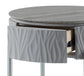 Yukino Gray High Gloss & Chrome Finish End Table FredCo