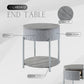 Yukino Gray High Gloss & Chrome Finish End Table FredCo