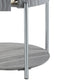 Yukino Gray High Gloss & Chrome Finish End Table FredCo