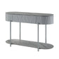Yukino Gray High Gloss & Chrome Finish Sofa Table FredCo
