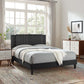 Zahra Channel Tufted Performance Velvet Full Platform Bed, MOD-7002 FredCo
