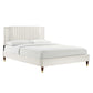 Zahra Channel Tufted Performance Velvet King Platform Bed, MOD-7010 FredCo