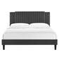 Zahra Channel Tufted Performance Velvet Twin Platform Bed, MOD-6990 FredCo