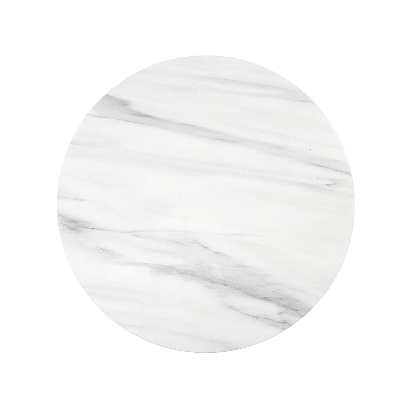 Zaid Engineering Marble & White High Gloss Finish End Table FredCo