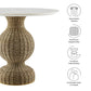 Zale 36" Marble and Seagrass Dining Table by Modway EEI-7195 FredCo