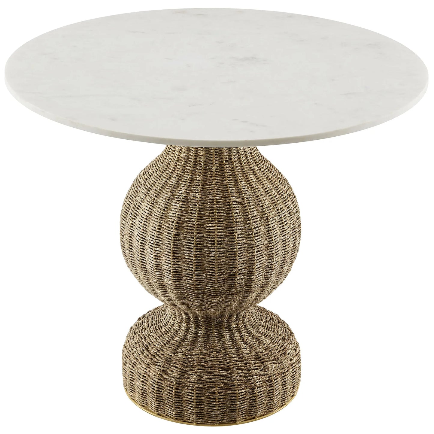 Zale 36" Marble and Seagrass Dining Table by Modway EEI-7195 FredCo