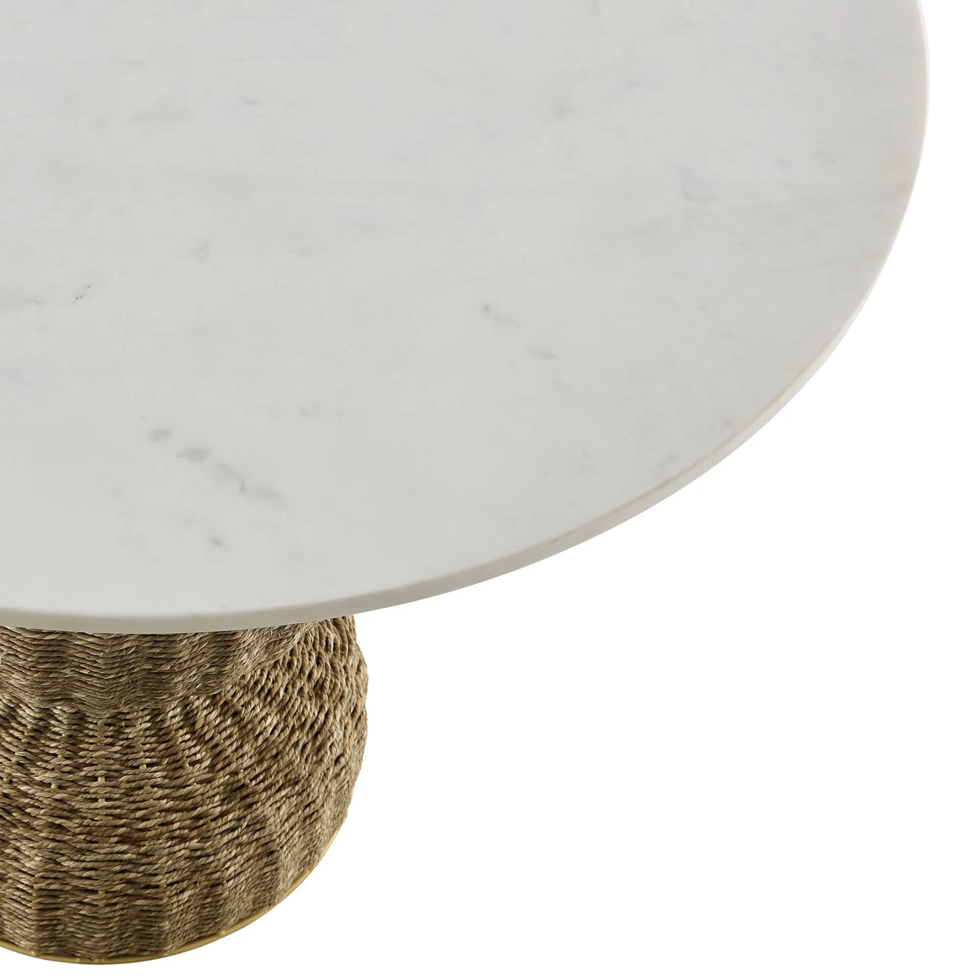 Zale 36" Marble and Seagrass Dining Table by Modway EEI-7195 FredCo