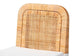 Zariah Modern Bohemian Natural Brown Rattan and Mahogany Wood 2-Piece Dining Chair Set FredCo