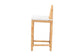 Zariah Modern Bohemian Natural Brown Rattan and Mahogany Wood Bar Stool FredCo
