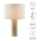 Zenith Travertine Table Lamp With Fabric Drum Shade by Modway EEI-7213 FredCo