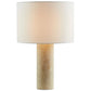 Zenith Travertine Table Lamp With Fabric Drum Shade by Modway EEI-7213 FredCo