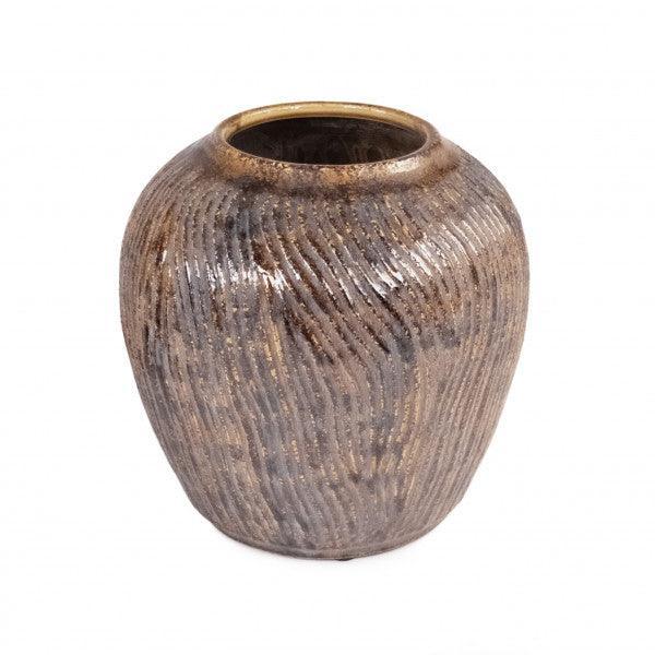 Zentique Distressed Textured Vase (16709L B93) FredCo