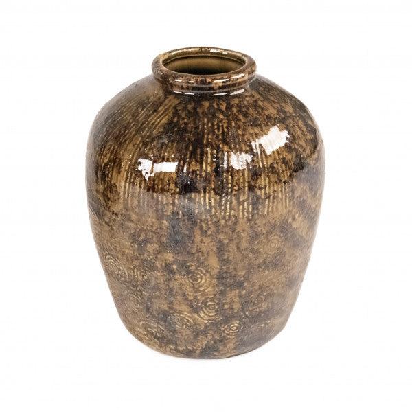Zentique Distressed Textured Vase (16800L B93) FredCo