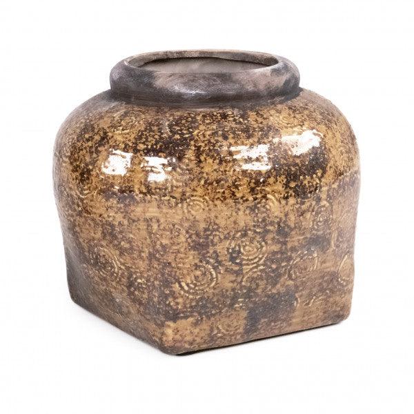 Zentique Distressed Textured Vase (16814L B93A) FredCo