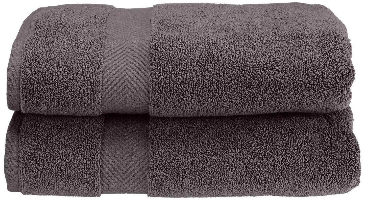 Zero-Twist Smart-Dry Absorbent Combed Cotton 2-Piece Bath Towel Set FredCo