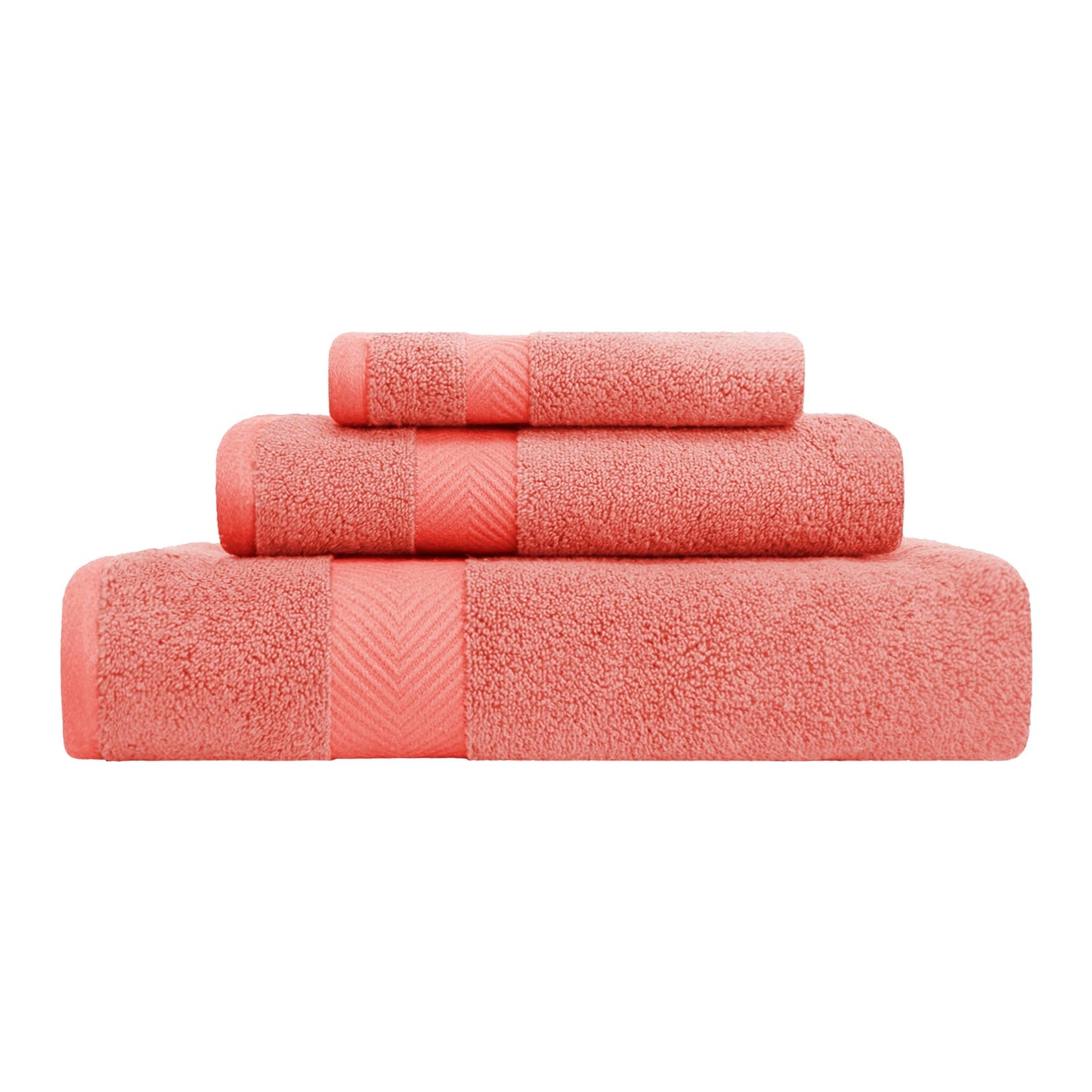 Zero-Twist Smart-Dry Absorbent Combed Cotton Plush 3-Piece Towel Set FredCo