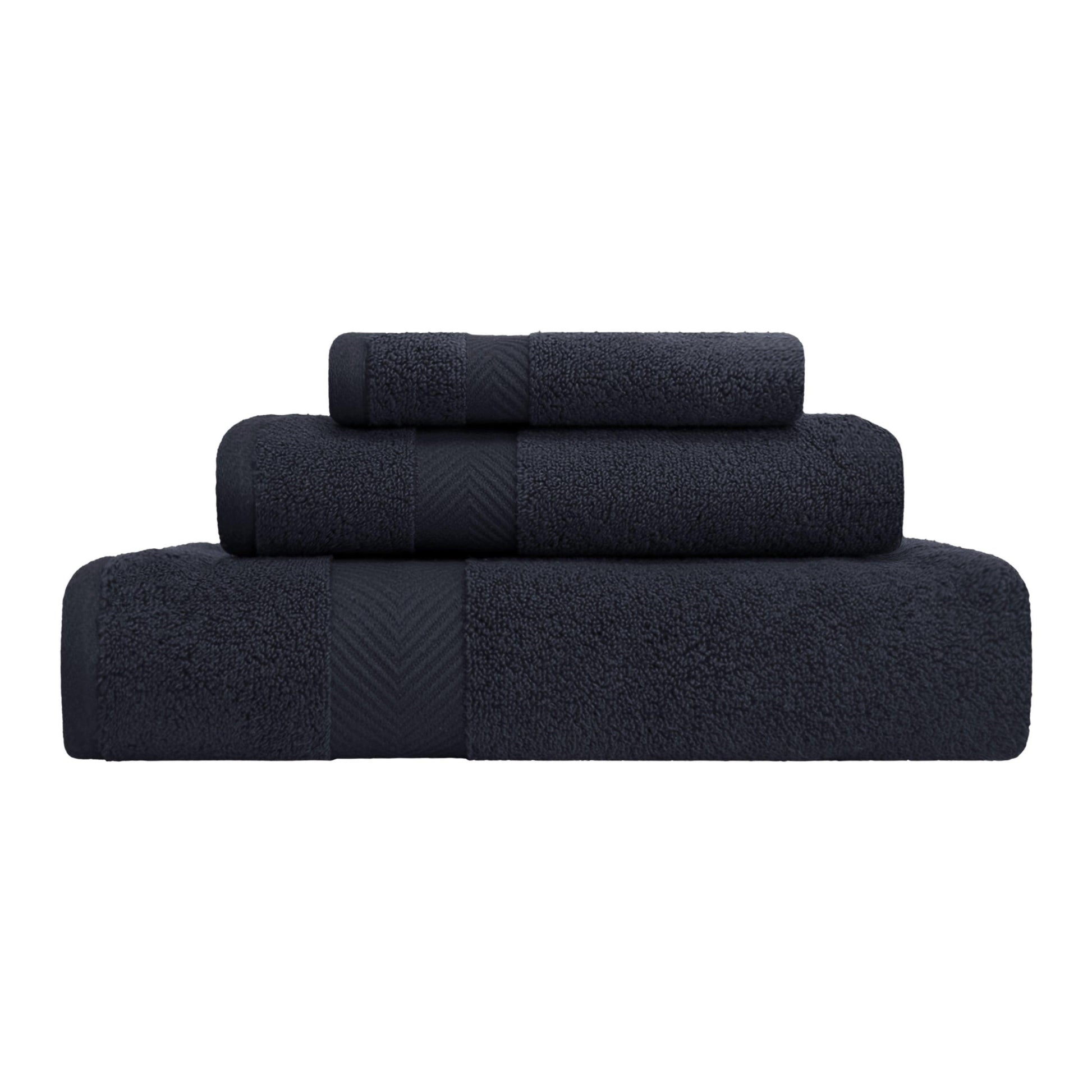 Zero-Twist Smart-Dry Absorbent Combed Cotton Plush 3-Piece Towel Set FredCo